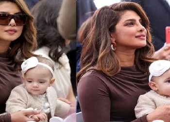 জল্পনা-কল্পনার অবসান ঘটিয়ে মেয়েকে জনসম্মুখে আনলেন প্রিয়াঙ্কা চোপড়া