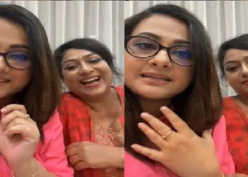 শাবনূরকে পাশে নিয়ে পূর্ণিমা বললেন ‘এই যে দেখো আমরা মিলে-ঝিলে আছি`