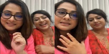 শাবনূরকে পাশে নিয়ে পূর্ণিমা বললেন ‘এই যে দেখো আমরা মিলে-ঝিলে আছি`