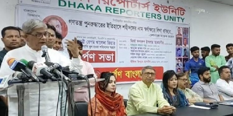 বিএনপির আন্দোলন ক্ষমতায় যাওয়ার জন্য নয়, এটি অধিকার ফিরে পাওয়ার লড়াই: ফখরুল