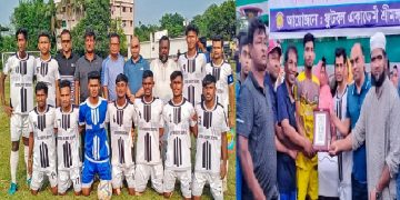 শ্রীমঙ্গল ভিক্টোরিয়া উচ্চ বিদ্যালয় মাঠে প্রীতি ফুটবল খেলা অনুষ্ঠিত