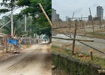 ঈদ শেষ হয়ে গেলেও পরিস্কার হয়নি আফতাবনগরের ময়লা আবর্জনা