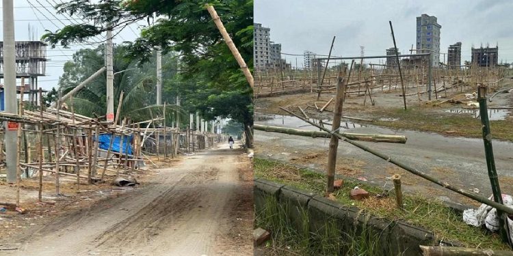 ঈদ শেষ হয়ে গেলেও পরিস্কার হয়নি আফতাবনগরের ময়লা আবর্জনা