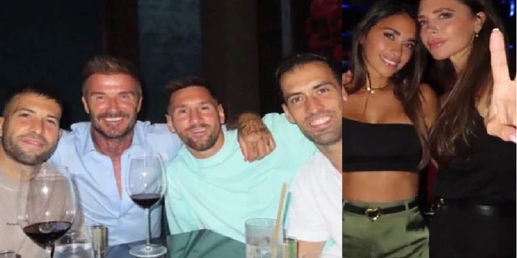 ডেভিড বেকহ্যামের সঙ্গে মিয়ামির জয় উদযাপন পার্টিতে মেসি-রোকুজ্জে