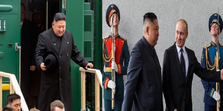 ব্যক্তিগত ট্রেনে করে রাশিয়ায় পৌঁছেছেন কিম