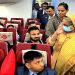 বিমানের ভেতর থাকা সাধারণ যাত্রীদের সঙ্গে কুশল বিনিময় করেন প্রধানমন্ত্রী