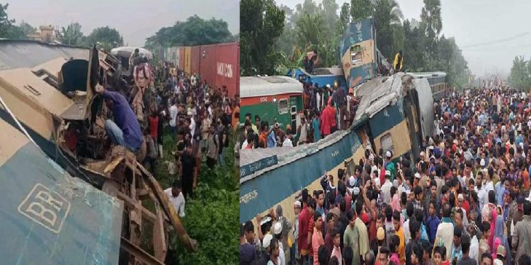 ভৈরবে ভয়াবহ ট্রেন দুর্ঘটনায় নিহত- ১৮