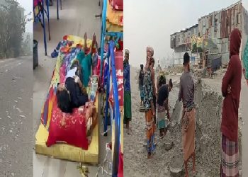 কনকনে ঠান্ডা বাতাসে ঘন কুয়াশার চাঁদরে ঢাকা থাকছে গ্রামীন জনপদ