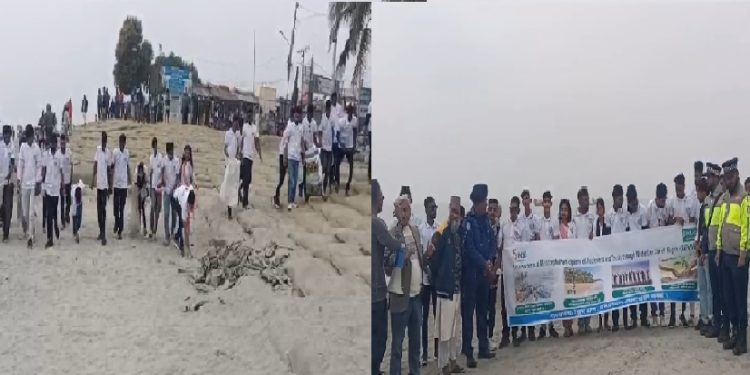 কুয়াকাটা সমুদ্র সৈকতে পরিচ্ছনতা কার্যক্রম পরিচালিত