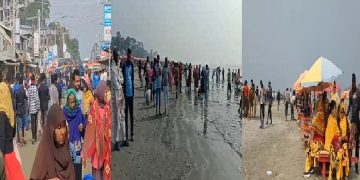 এবছরের সবচেয়ে বেশি পর্যটকের আগমন, রেকর্ড সংখ্যক পর্যটকদের পদচারনায় মুখিরত কুয়াকাটা সৈকত