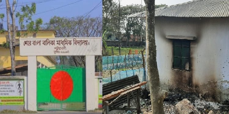 পটুয়াখালীতে নির্বাচনের আগে ভোট কেন্দ্রে আগুন