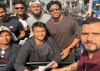 সাকিবের নির্বাচনী প্রচারণা চালাতে মাগুরায় মাশরাফি বিন মর্তুজা