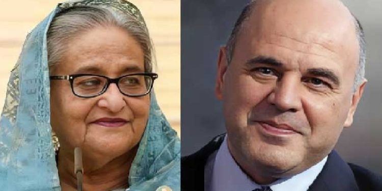 প্রধানমন্ত্রী শেখ হাসিনাকে রুশ প্রধানমন্ত্রীর অভিনন্দন