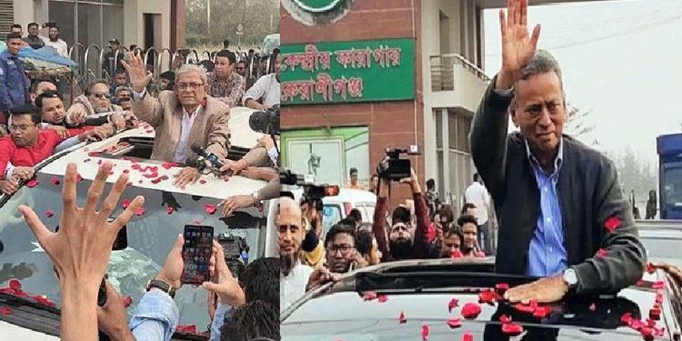 কারামুক্ত হলেন বিএনপিব মির্জা ফখরুল ও আমীর খসরু