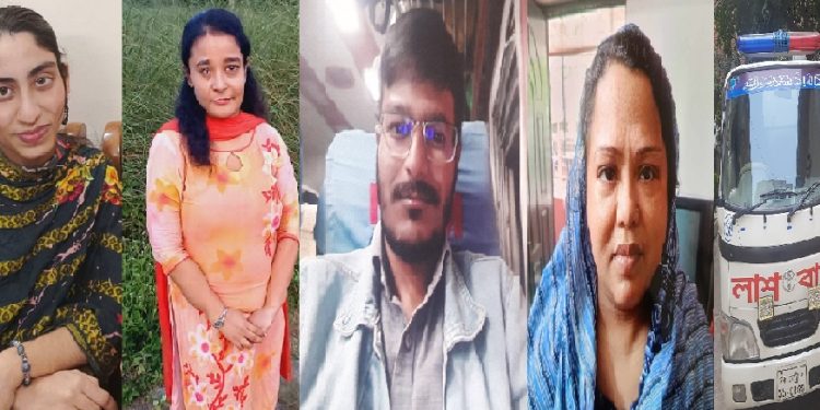 বেনাপোল এক্সপ্রেস আগুনের ঘটনায় মৃত চারজনের মরদেহ স্বজনের কাছে হস্তান্তর