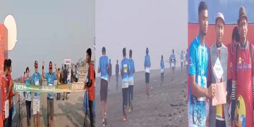 কুয়াকাটায় অনুষ্ঠিত হলো বিরশাল হাফ ম্যারাথন