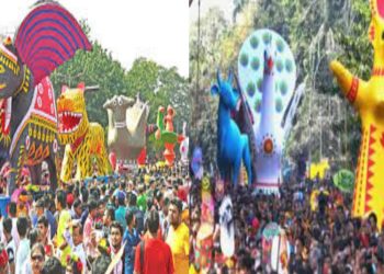 মঙ্গল শোভাযাত্রায় ‘আমরা তো তিমিরবিনাশী’ মুখরিত ঢাবি ক্যাম্পাস