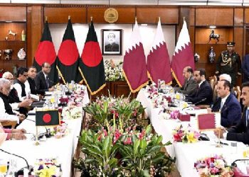 প্রধানমন্ত্রীর কার্যালয়ে দ্বিপাক্ষিক বৈঠকে কাতারের আমির