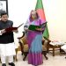 লালমনিরহাট জেলা পরিষদ চেয়ারম্যানকে শপথবাক্য পাঠ করালেন প্রধানমন্ত্রী শেখ হাসিনা