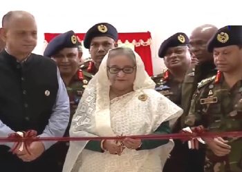 সামরিক বাহিনীর দুই ভবন উদ্বোধন করলেন প্রধানমন্ত্রী শেখ হাসিনা