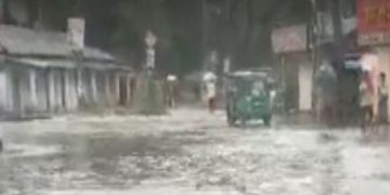 সুনামগঞ্জের পৌর শহরের বিভিন্ন এলাকা প্লাবিত
