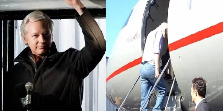 কারাগার থেকে মুক্তি পেলেন জুলিয়ান অ্যাসাঞ্জ, যুক্তরাজ্য থেকে ফিরছেন নিজ দেশে