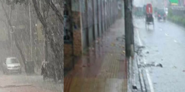 ভোর থেকেই ঢাকায় বৃষ্টি, সড়কেই নেই যানবাহনের চাপ
