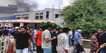 রাজশাহী বিশ্ববিদ্যালয়ে হলে আগুন