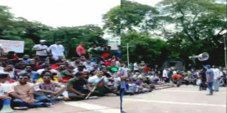 গণহত্যার দায়ে শেখ হাসিনার বিচারের দাবিতে বিএনপির অবস্থান ও বিক্ষোভ মিছিল