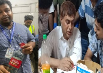 ঢাকা মেডিকেলে অভিযান দুই ওয়াড মাস্টারসহ আটক-৫, মদের বোতল,ধারালো অস্ত্র সহ পুলিশের সিল জব্দ