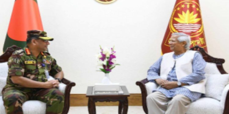 প্রধান উপদেষ্টার সঙ্গে আজ দেখা করেছেন সেনাপ্রধান