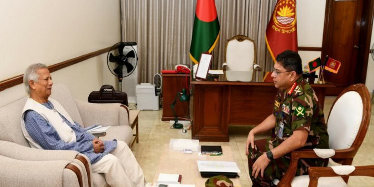 প্রধান উপদেষ্টার সঙ্গে সেনাপ্রধানের বৈঠক