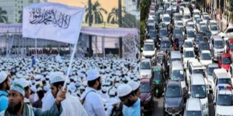 সোহরাওয়ার্দী উদ্যানে ইসলামী সম্মেলনে জনতার ঢল, ঢাকার অধিকাংশ সড়কে তীব্র যানজট