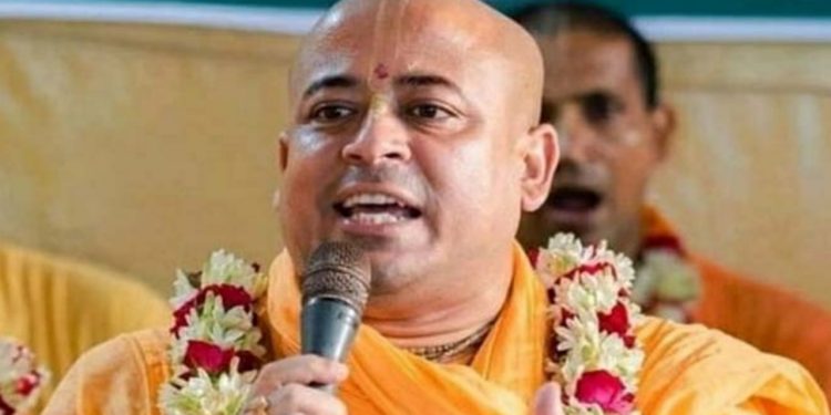 চিন্ময়ের মুক্তির দাবিতে কলকাতায় বিক্ষোভ