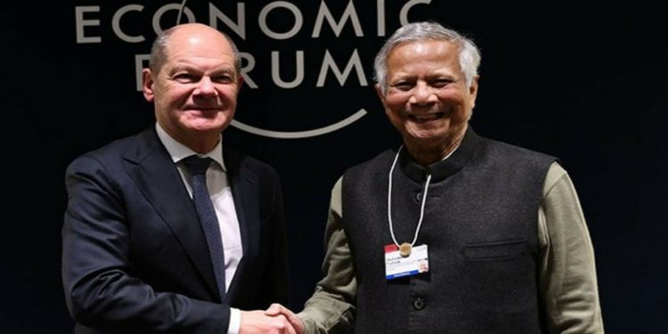 জার্মানির চ্যান্সেলর ওলাফ শোলজের সঙ্গে বৈঠক করেছেন প্রধান উপদেষ্টা ড. মুহাম্মদ ইউনূস