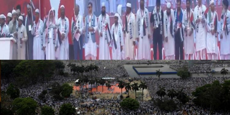 লাখ লাখ জনতার উপস্থিতিতে শেষ হলো মার্চ ফর গাজা, ফিলিস্তিনিদের পাশে থাকার প্রতিশ্রুতি