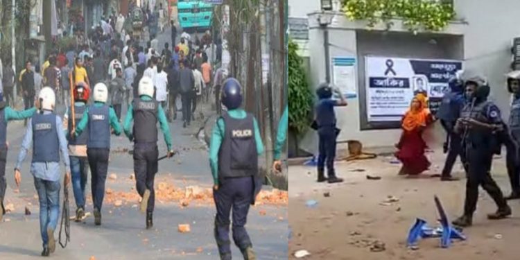 শ্রমিক-পুলিশ সংঘর্ষে গাজীপুরে আহত শতাধিক