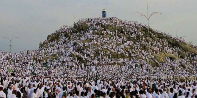 আরাফাতের ময়দানে দোয়া ও ইবাদতে সময় অতিবাহিত করছেন হাজিরা