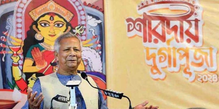 আসন্ন দুর্গাপূজায় সর্বস্তরের মানুষকে সতর্ক থাকার পরামর্শ প্রধান উপদেষ্টার