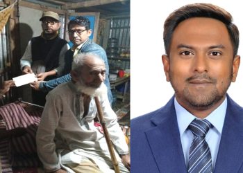 অসহায় রজব আলী’র পাশে দাঁড়ালো ‘চেতনা পরিবেশ ও মানব উন্নয়ন সংস্থা’