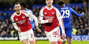 ইংলিশ লিগ কাপের সেমিফাইনালের প্রথম জয় পেয়েছে আর্সেনাল