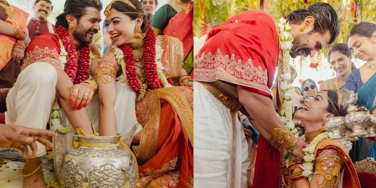 অবশেষে প্রকাশ্যে বিয়ের পিঁড়িতে বসলেন বিজয়-রাশমিকা