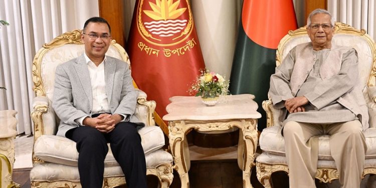 তারেক রহমানকে অভিনন্দন জানালেন প্রধান উপদেষ্টা