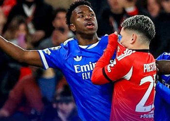 ভিনিসিয়ুসকে ‘বানর’ বলায় আর্জেন্টাইন ফরোয়ার্ড নিষিদ্ধ