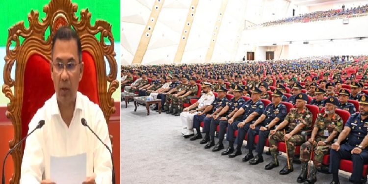 সশস্ত্র বাহিনী যদি ঐক্যবদ্ধ থাকে তবে কেউ দেশকে পরাস্ত করতে পারবে না: প্রধানমন্ত্রী