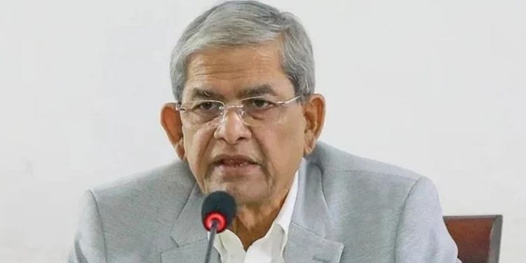 ভূগর্ভস্থ পানির ব্যবহার কমিয়ে বৃষ্টির পানি কাজে লাগাতে হবে: মির্জা ফখরুল