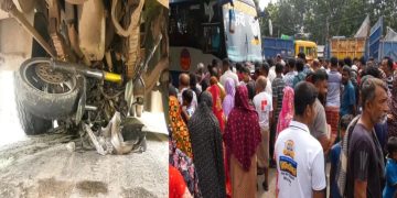 বাসচাপায় ঝিনাইদহে স্ত্রী নিহত, আহত সেনাসদস্য স্বামী