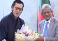 ঢাকায় ভুটানের রাজার যাত্রাবিরতি, সৌজন্য সাক্ষাৎ করলেন রাষ্ট্রপতি