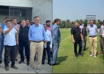 আনভীর ক্রিকেট স্টেডিয়াম পরিদর্শন করলো বিসিবির প্রতিনিধি দল