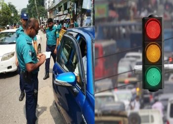 ট্রাফিক আইন লঙ্ঘনে ২৪ ঘণ্টায় অভিযান পরিচালনা করে ডিএমপির ২৪৪৬ মামলা